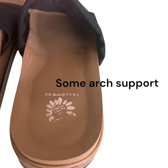 YELLOW BOX Temera Black Wedge Sandal Size 9 - Picture 5 of 8